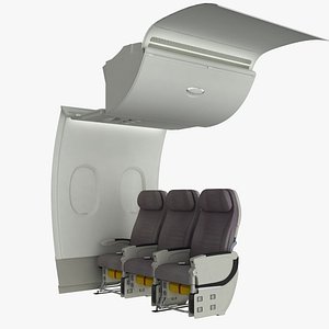 A380 Cabin Wall with Front Seats