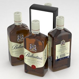 whisky ballantines 3D