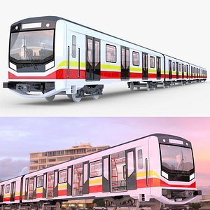 Sofia metro train 3D