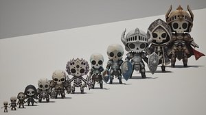3D model Skeleton Character Pack