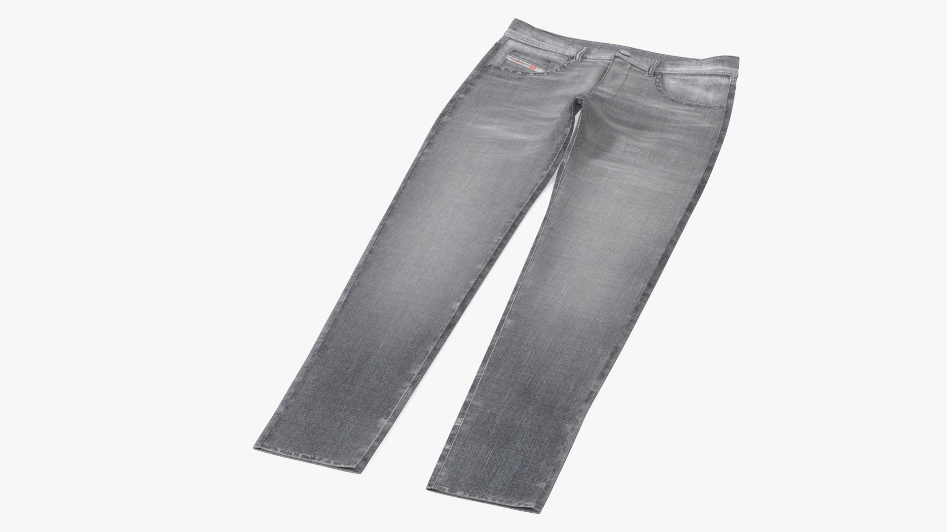 Denim Jeans Diesel for Men Gray 3D model for industrial visualization, technical presentation, simulation, product rendering, and animation