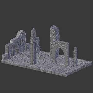 roundabout hill old 3D model