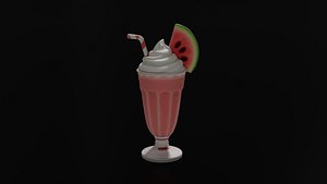 3D model Food Smoothies - Milkshakes Watermelon SmoothieUSD