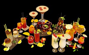 Cocktail Liquid and Glass Set