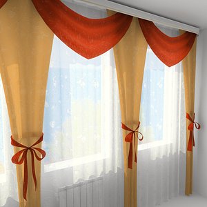 3d model curtain 1