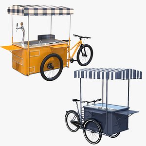 Stree Food Bicycle - Cart Collection model