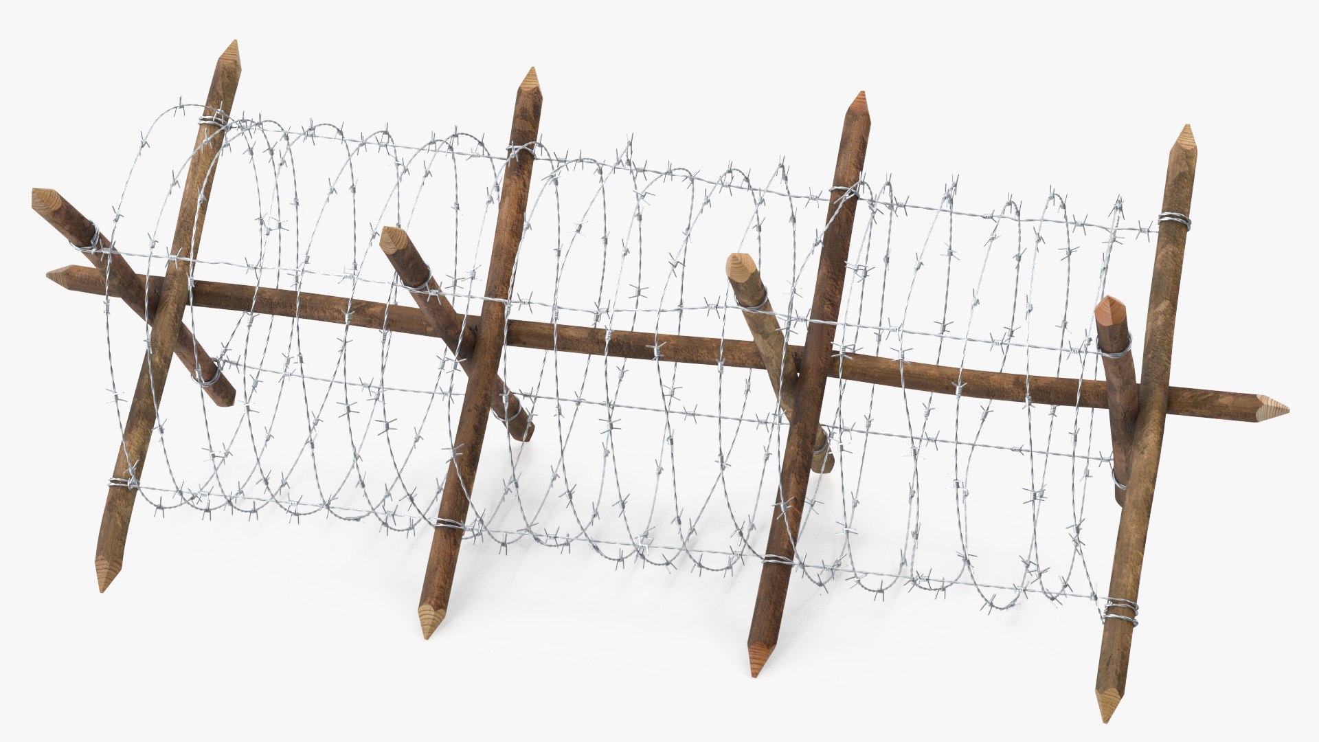 Cheval de Frise Barbed Wire Fence model https://p.turbosquid.com/ts-thumb/Sg/floPqb/35/chevaldefrisebarbedwirefence3dsmodel015/jpg/1617652520/1920x1080/fit_q87/9e203dfbfd8ea5578c1565b75e24c0a66de0bbb1/chevaldefrisebarbedwirefence3dsmodel015.jpg