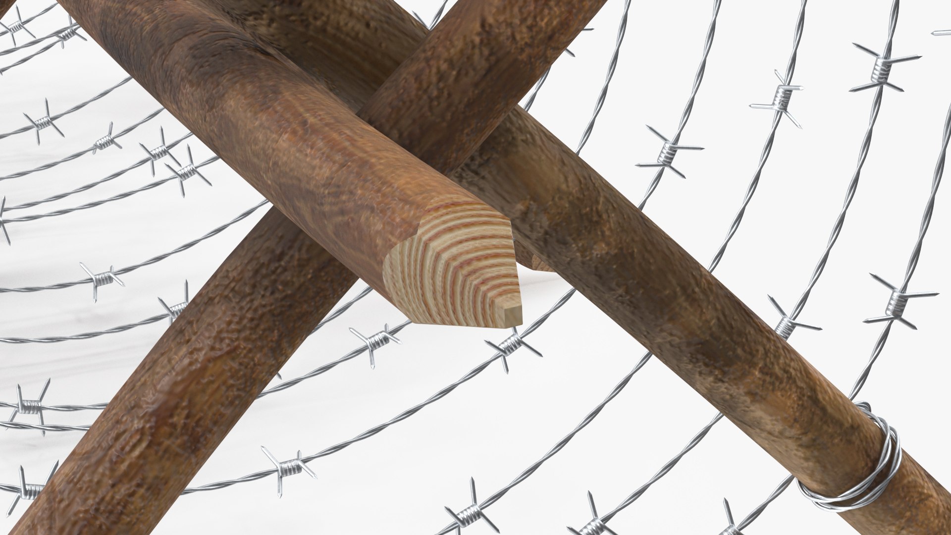 Cheval de Frise Barbed Wire Fence model https://p.turbosquid.com/ts-thumb/Sg/floPqb/FP/chevaldefrisebarbedwirefence3dsmodel010/jpg/1617652485/1920x1080/fit_q87/ba938b26f1c6e8ee8a9bf67071fcd9d2b02eb3de/chevaldefrisebarbedwirefence3dsmodel010.jpg