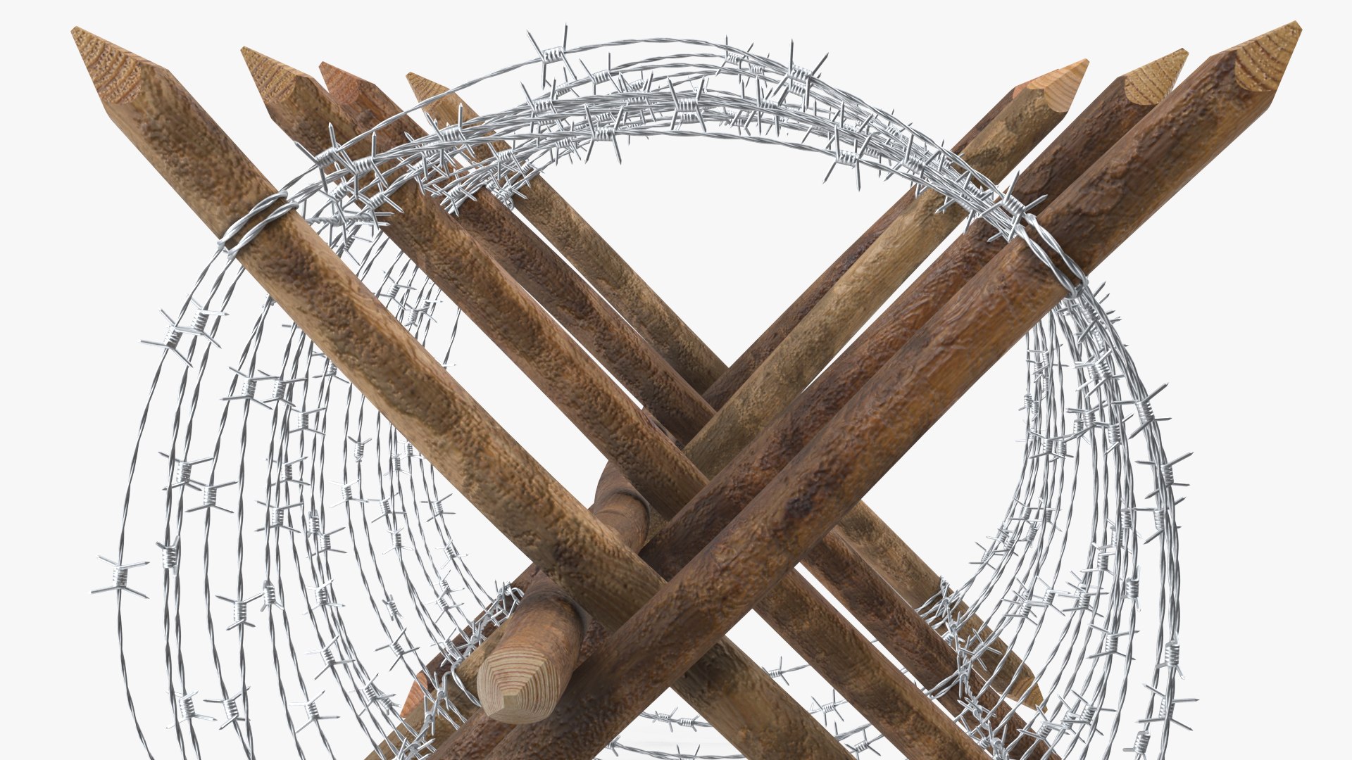 Cheval de Frise Barbed Wire Fence model https://p.turbosquid.com/ts-thumb/Sg/floPqb/o6/chevaldefrisebarbedwirefence3dsmodel008/jpg/1617652470/1920x1080/fit_q87/f1c4f9a3ea566d729c216b27bfeb94bb5c1aaf06/chevaldefrisebarbedwirefence3dsmodel008.jpg