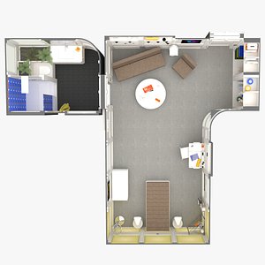 3D Alpha Moonbase Crew Quarters model