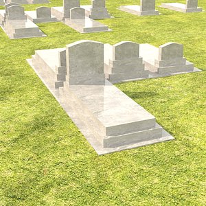 grave stone gravestone 3D model