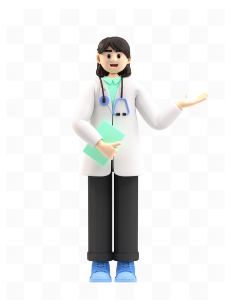 3D C4D Cartoon Doctor model