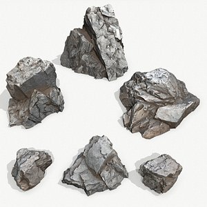 3D model desert rocks