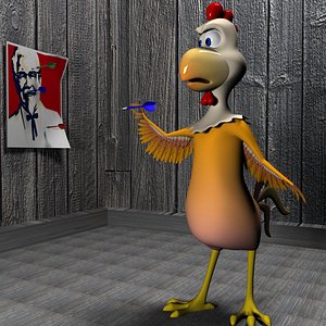 Cartoon Chicken Rigged