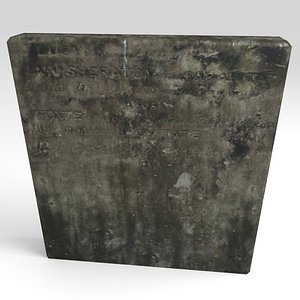 3d tombstone tomb model