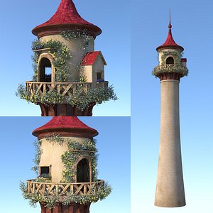 cartoon fairy tale tower