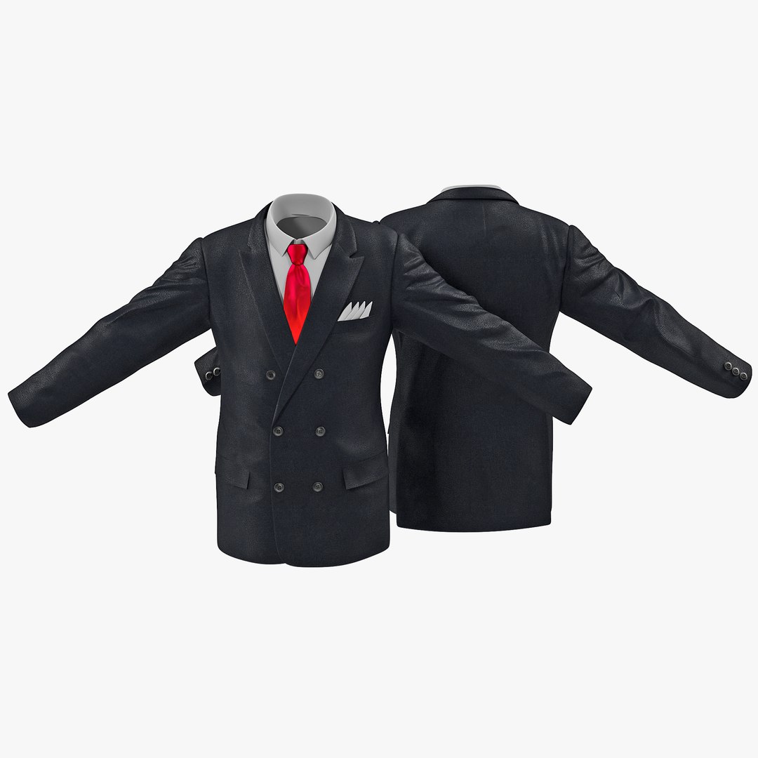 Mens Suit Jacket 4 3D model preview