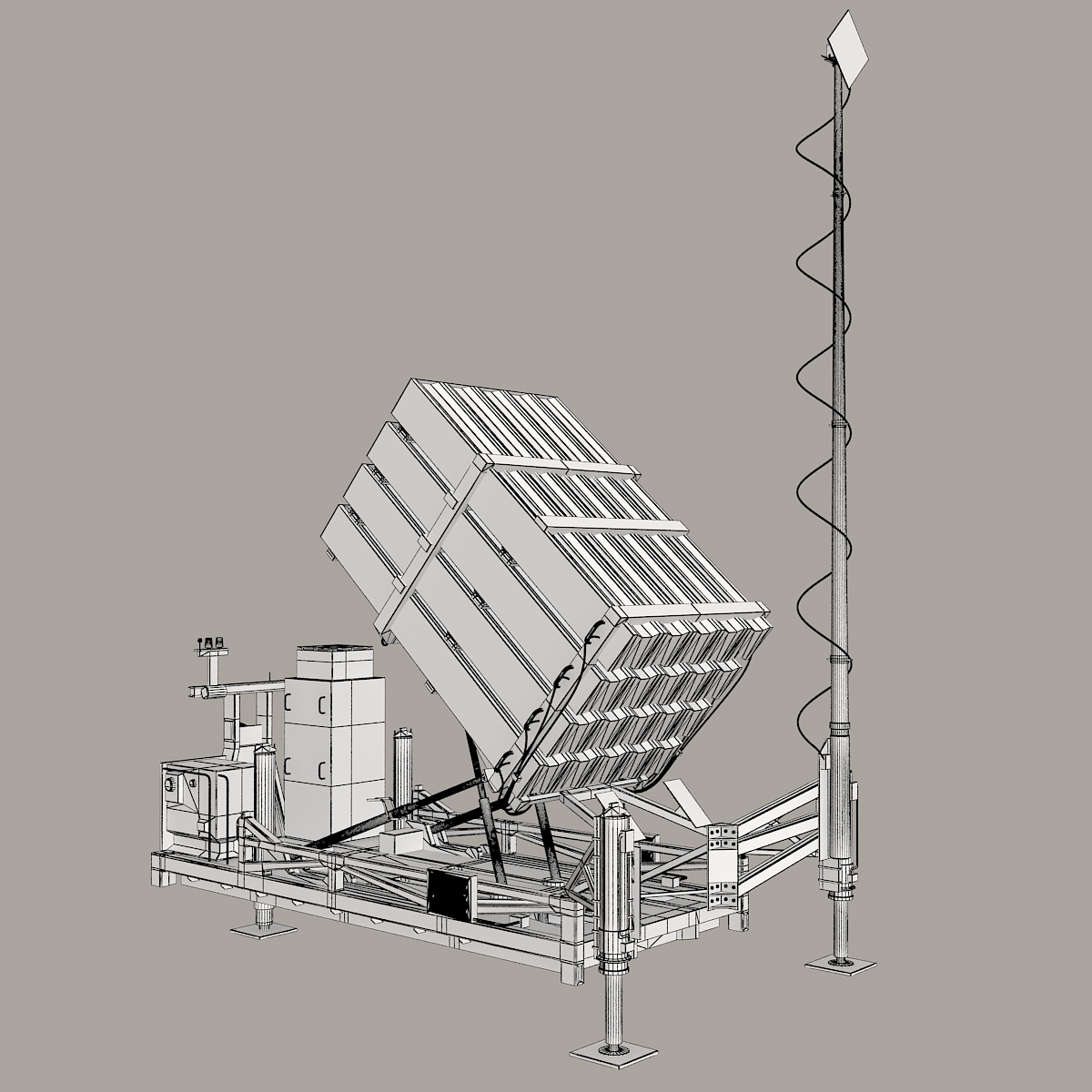3d model of iron dome