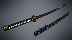 Katana Samurai Sword Shusui Zoro One Piece 3D model