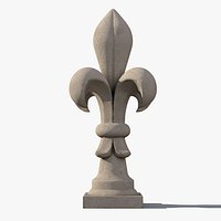 Fleur De Lis Finial Stone for Print