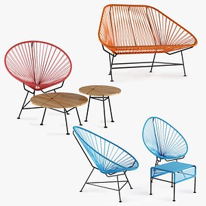3D model Acapulco Lounge Furniture Set