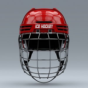 ice hockey helmet metal 3d model