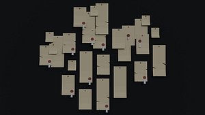 3D Low-poly Cartoon fantasy posters Polygonal Style