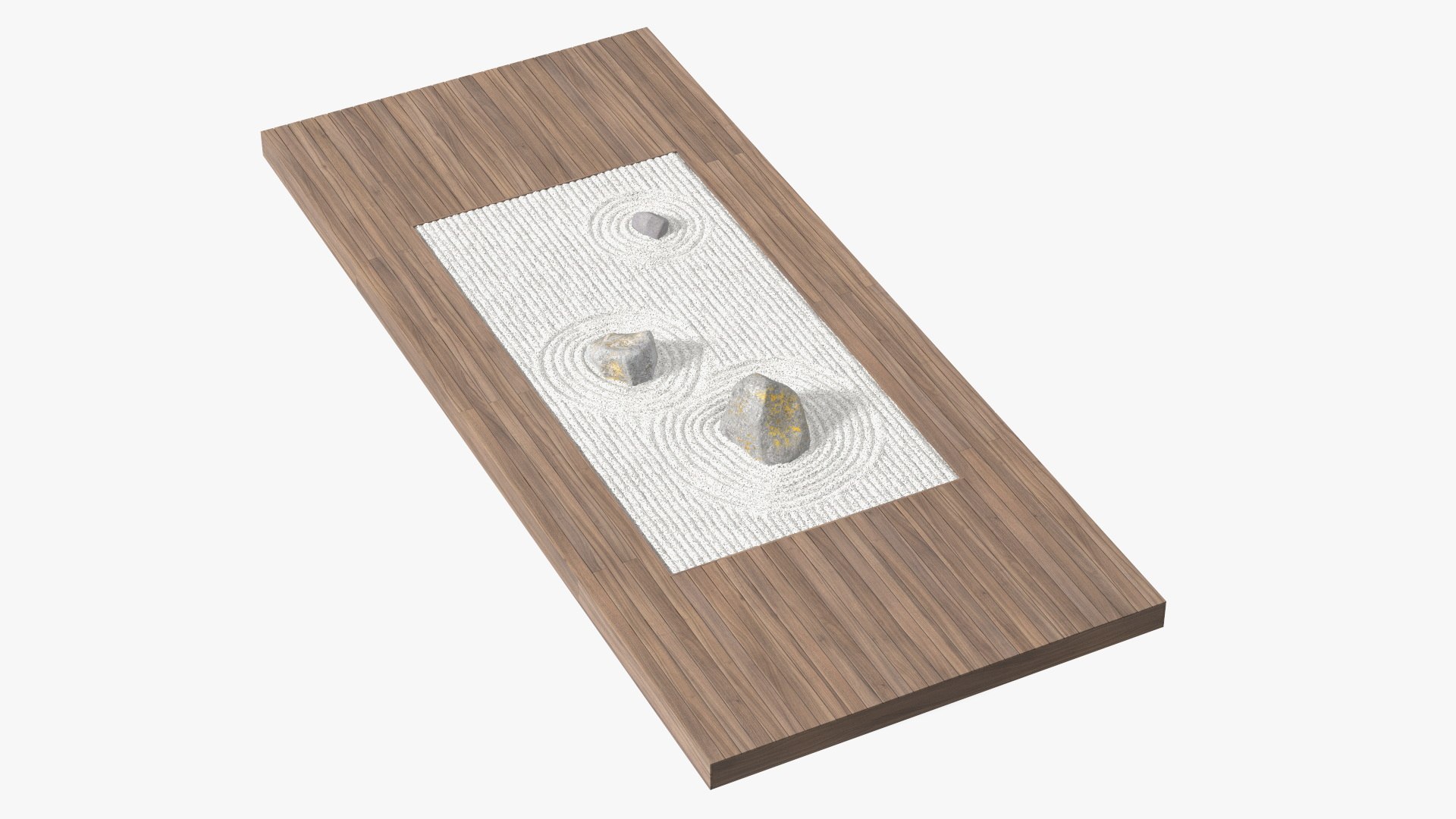 Zen Rock Garden 3D model preview