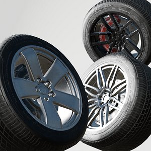 Car Tires Pack 3D model