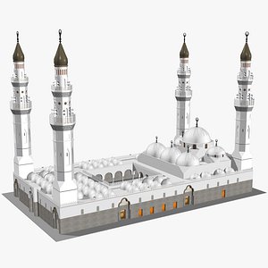 quba mosque saudi arabia 3D model
