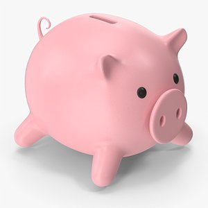 Cartoon Piggy Bank 3D model