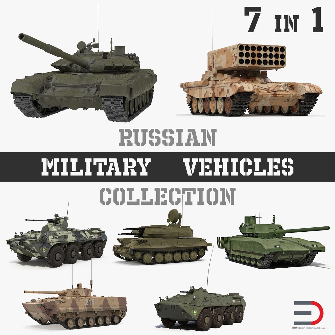 Russian Military Vehicles Collection 3D model preview