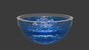 A bowl of water oil jelly model