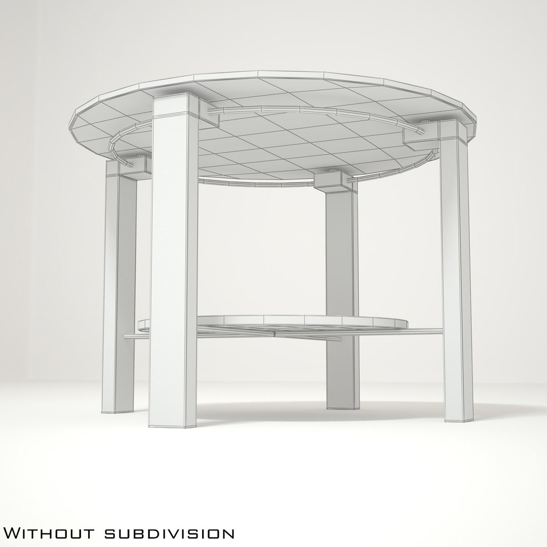 3d table glass model