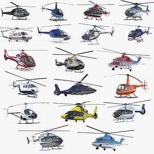 Private Helicopters 3D Models Collection