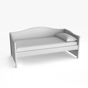 Albany White Bed(1) 3D model