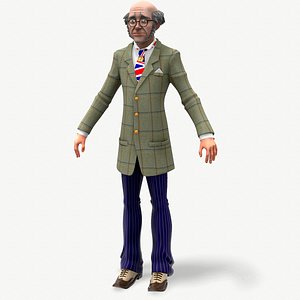 Cartoon Watchmaker 3D model