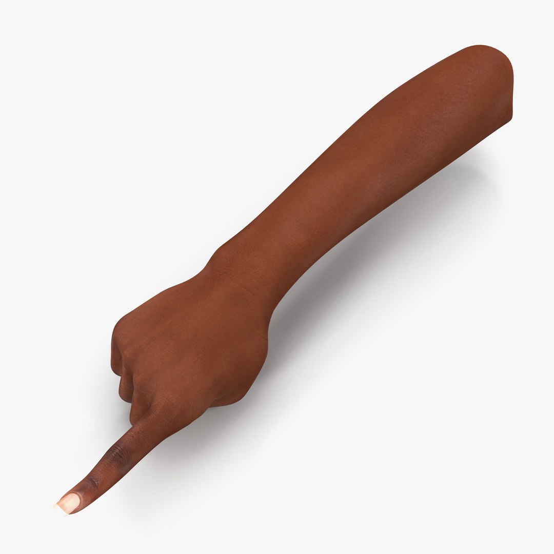 Female Hand African American Pose 5 3D model preview