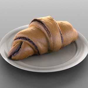 Realistic Chocolate Croissant