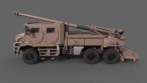 Caesar MK2 Self Propelled Howitzer 155mm 3D model