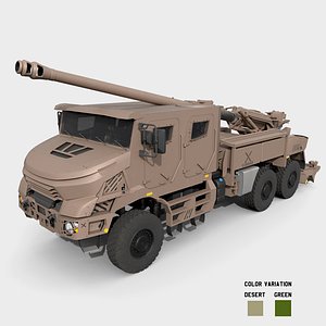 Caesar MK2 Self Propelled Howitzer 155mm 3D model