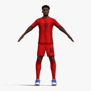 3D T-Pose Rigged Kingsley Coman Bayern Munich 24-25 model