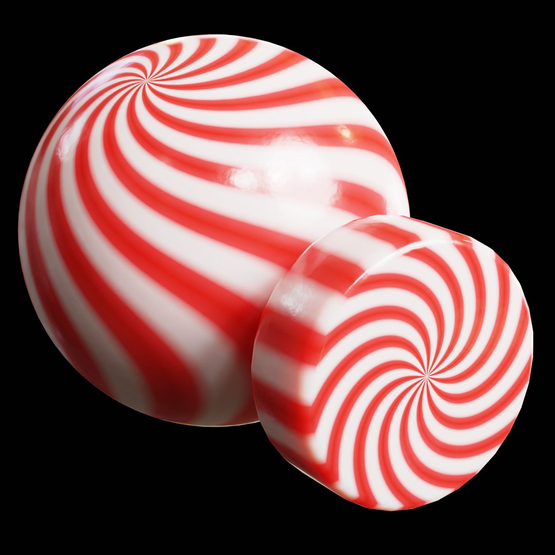 Blender Procedural Food Pack 1 model https://p.turbosquid.com/ts-thumb/Sh/nK1jWO/4N/peppermintcandy/jpg/1663691771/1920x1080/fit_q87/e74028b7ad7d7db4e8c2aba9eb7b0f603e17f2f6/peppermintcandy.jpg