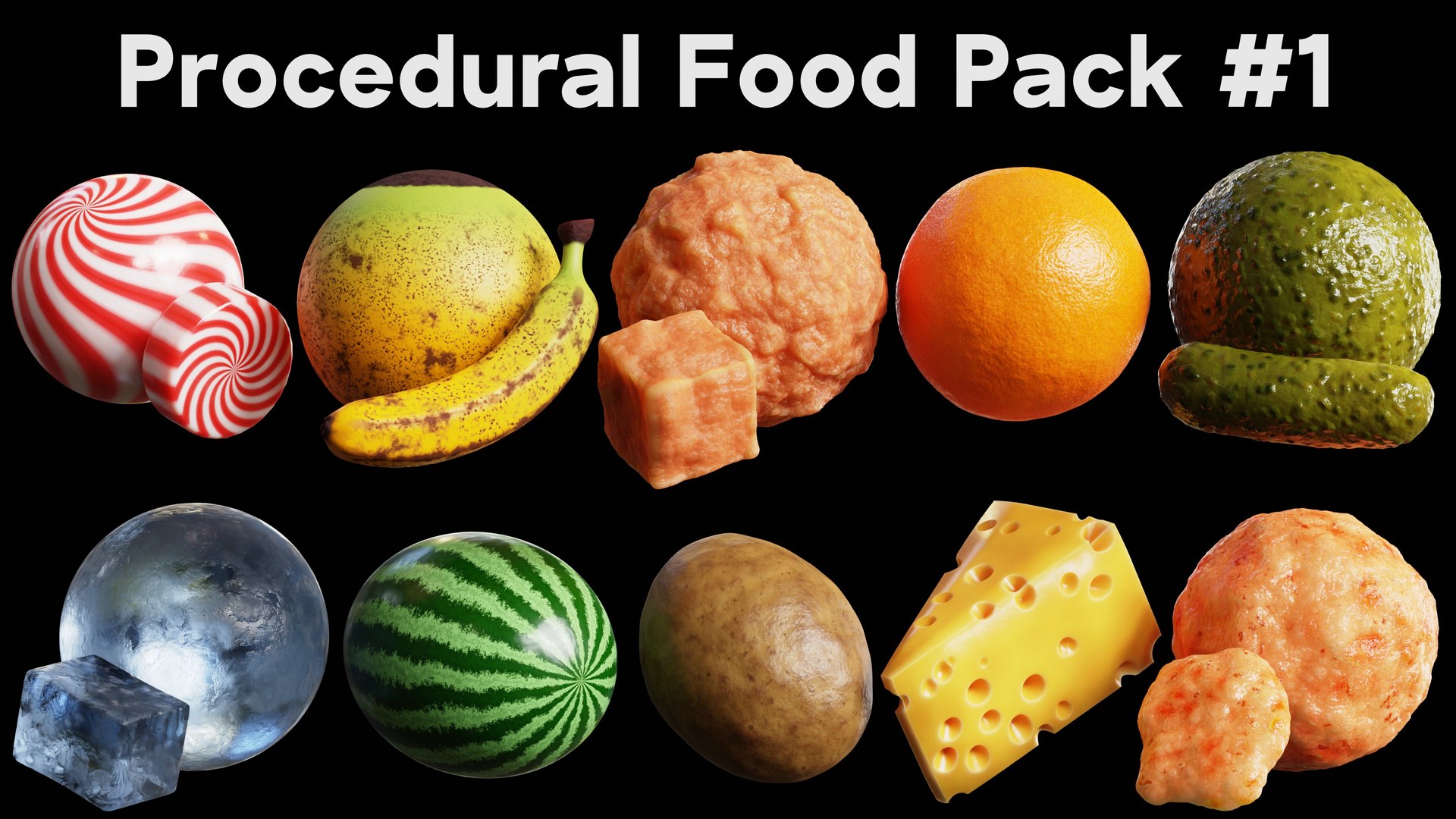 Blender Procedural Food Pack 1 model https://p.turbosquid.com/ts-thumb/Sh/nK1jWO/Qo/proceduralfoodpack1title2/jpg/1663691759/1920x1080/fit_q87/b79b6a6cb9c201b65396fcdb79c841bff7385729/proceduralfoodpack1title2.jpg