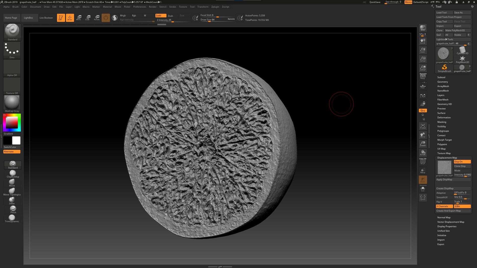 Half of a Grapefruit 3D https://p.turbosquid.com/ts-thumb/Sh/p8eCoI/RN/zbrush_screen/jpg/1636134444/1920x1080/fit_q87/01c97ff7ad790a55c6e6c186cb0cf6a499f74e36/zbrush_screen.jpg