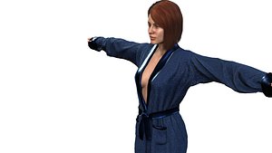 Female in Bathrobe
