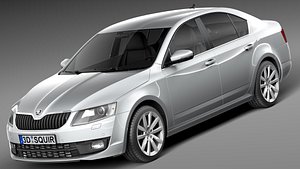 3d model 2012 2013 sedan skoda
