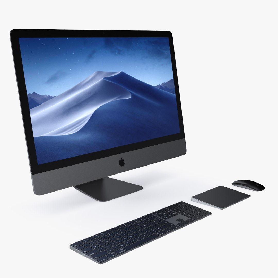 Apple iMac with Retina 5K Display Black 3D Model preview