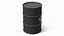 Oil Storage Steel Barrel Black Game Ready
