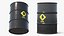 Oil Storage Steel Barrel Black Game Ready